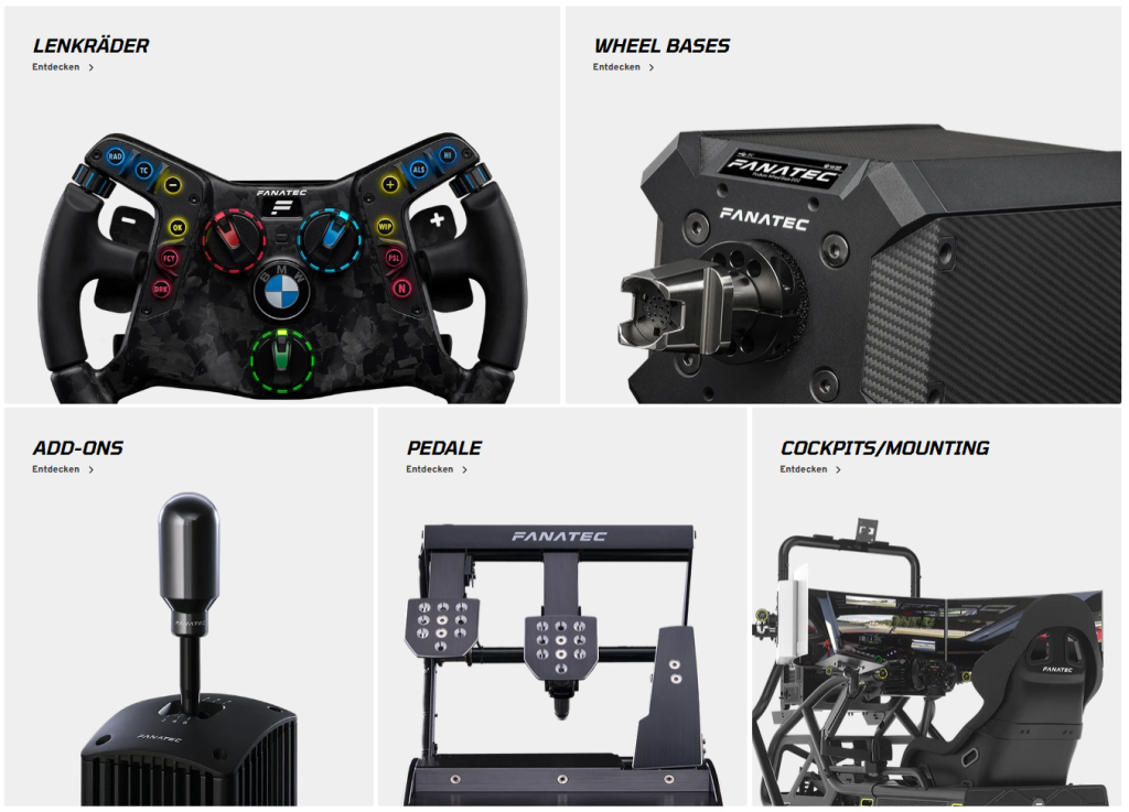 Fanatec Products (Affilate-Link)